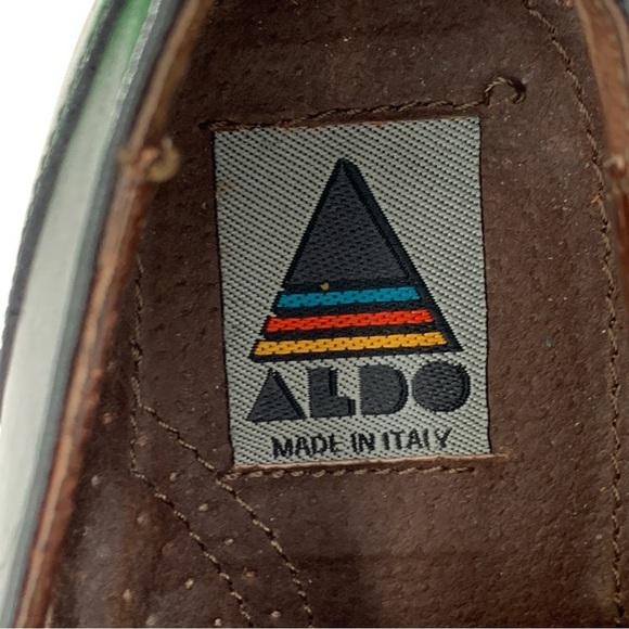 Vintage Aldo Dress Shoes Boys Mens 41 US 8 Black Leather Unisex Non-Binary - Picture 10 of 11